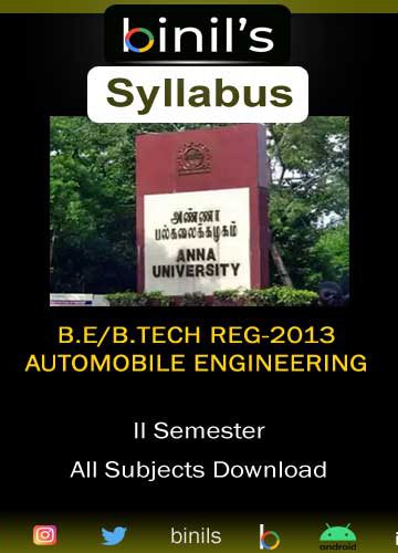 Automobile 2nd Sem Reg-13 Syllabus