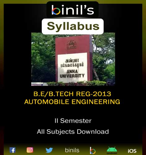 Automobile 2nd Sem Reg-13 Syllabus