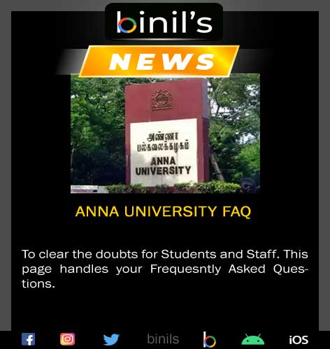 Anna University Frequestly asked questions for students and staff