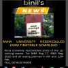 Anna University rescheduled exam timetable