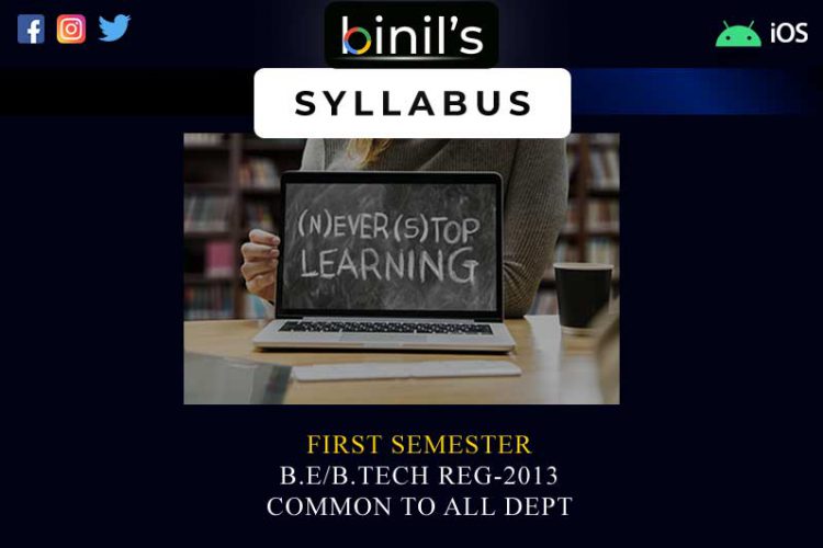 BE First sem Reg-13 syllabus