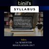 MBA 1st semester Reg-17 Syllabus