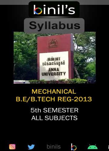 Mechanical Reg-13 5th Sem Syllabus