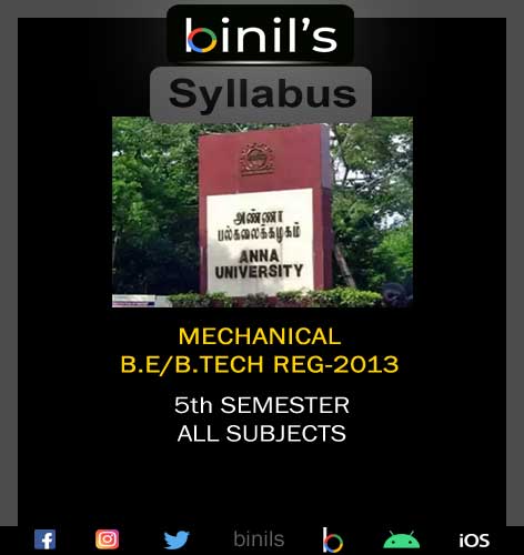 Mechanical Reg-13 5th Sem Syllabus