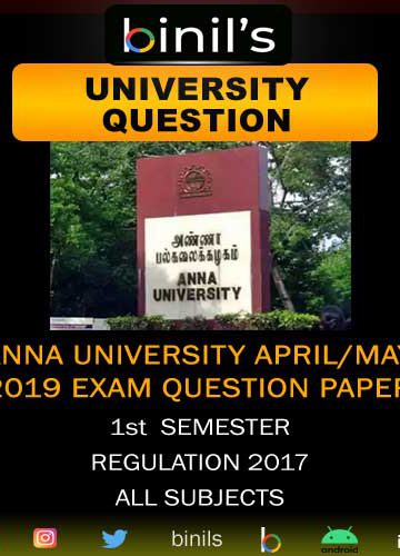 anna university 1st sem previous year question paper