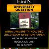 Anna University Mechanical Engineering previous year question paper