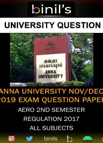 anna university aero previous year question paper for nov/dec19 regulation 2017