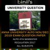 anna university automobile engineering 4th semester regulation 2017