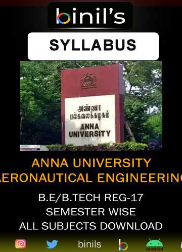 Anna University Reg-17 Aeronautical Engineering Syllabus