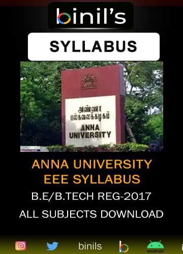 Anna University EEE Reg-17 Syllabus