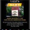 Anna University FAQ and Instruction for Online Exam