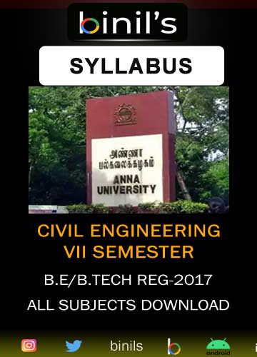 Civil Engineering Reg-17 Syllabus 7th sem