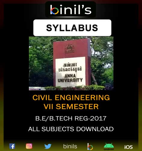 Civil Engineering Reg-17 Syllabus 7th sem