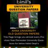 Anna University Previous year question paper