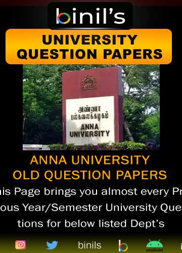 Anna University Previous year question paper