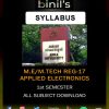 Anna University First Sem Applied Electronics Reg-17 Syllabus