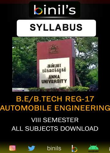 Anna University Reg-17 Syllabus 8th Sem