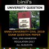 Anna University 2nd sem Civil question paper 2019 Regulation 2017