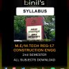 Construction Engg 2nd Sem Syllabus