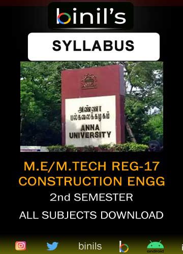 Construction Engg 2nd Sem Syllabus