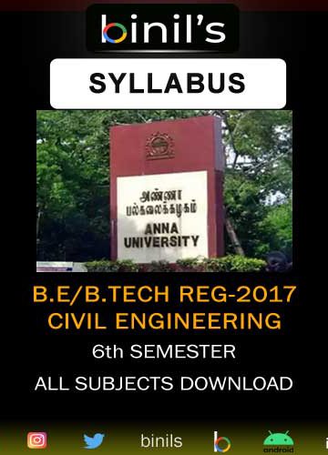 Civil Engineering 6th Sem syllabus