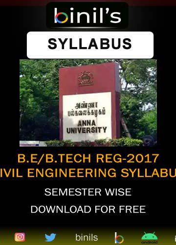 Civil Engineering Reg-17 Syllabus