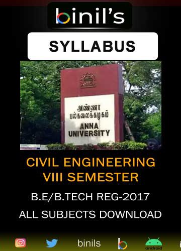 Civil Engineering 8th Sem Syllabus