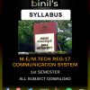 ME 1st Sem Communication System Reg-17 Syllabus