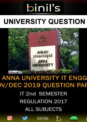 anna university IT question papers 2nd sem nov/dec 2019 regulation 2017