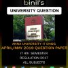 anna university 4th sem IT question paper April/May 2019 regulation 2017