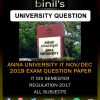 Anna University IT Previous year Question Papers 5th semester Nov/Dec2019 regulation 2017