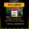 Anna University MCA Reg-17 Syllabus