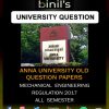 Anna university mechanical old question papers