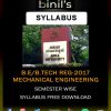 Mechanical Engg Reg-17 Syllabus