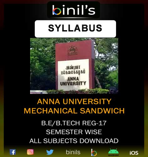 Mechanical Sandwich Reg-17 Syllabus