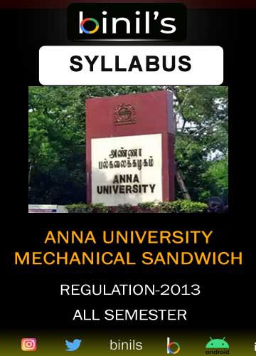 Mechanical Sandwich Reg-13 Syllabus