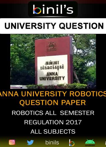 anna university Robotics and Automation Engg question papers all semester regulation 2017