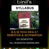 Robotics & Automation Reg-17 Syllabus 5th Sem