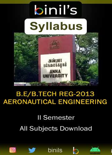 Aeronautical Engg Reg-13 Syllabus