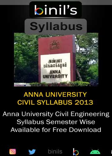 Anna University Civil Reg-13 Syllabus