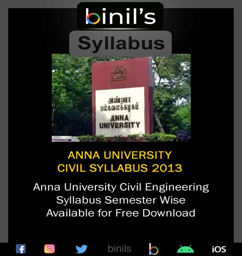 Anna University Civil Reg-13 Syllabus