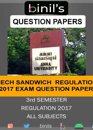 Anna University Mechanical Sandwich Engg 3rd sem regulation 2017