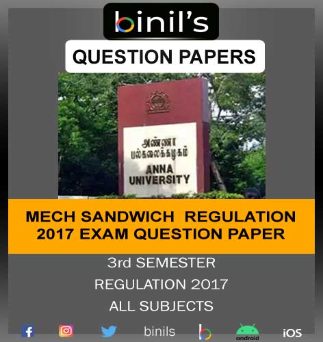 Anna University Mechanical Sandwich Engg 3rd sem regulation 2017