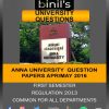 Anna University question papers previous year April/May 2016 Reg-2013