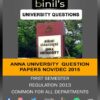 Anna University previous question papers November/December 15 reg-13