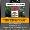 Anna University Reg-13 Previous Year Question Papers for 1st Sem