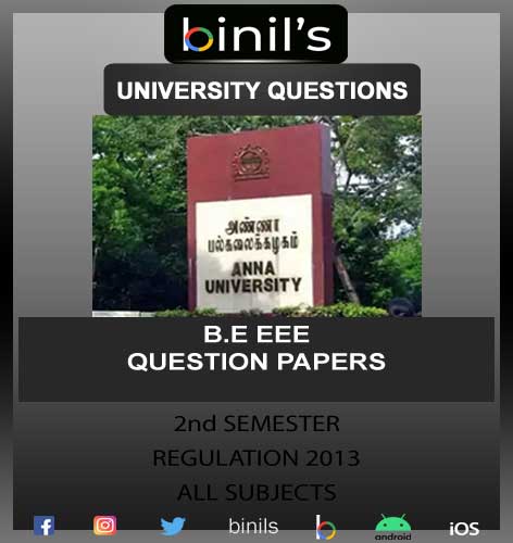 Anna University EEE Previous Year Question Paper Regulation-2013