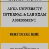 Anna University Lab Exam and Internal Assessment Modalities