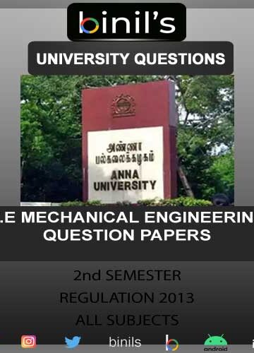 Anna University Mechanical Previous Year Question Papers Regulation -13