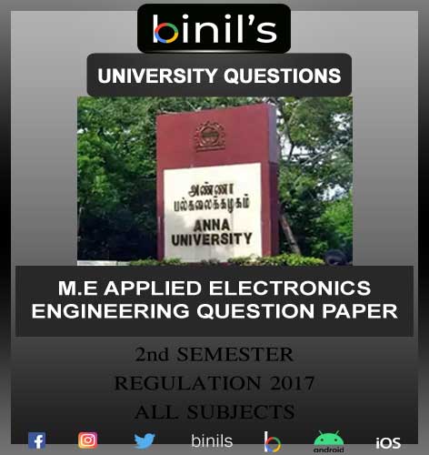 Anna University M.E Applied Electronics questions papers 2nd Sem